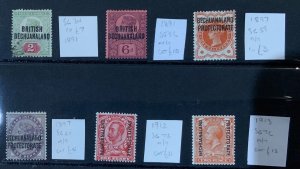 BRITISH BECHUANALAND 1891-1913 LOT CAT £40