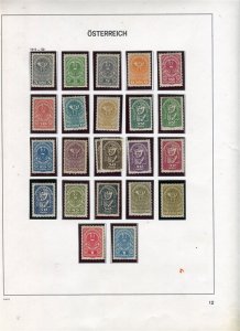AUSTRIA; 1919-20 early New Daily Pictorial issue fine USED SET on album page