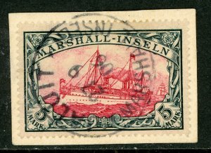 Marshall Islands 1901 Germany 5 Mark Yacht Ship Sc #25 VFU W979