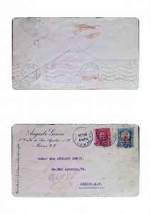 O) 1914 MEXICO, USS OCCUPATION - GEORGE WASHINGTON  2c,  IGNACIO ALLENDE 10c blu