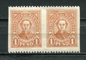 Paraguay 1927-38 Pair Sc 289 MNH ERROR Missing Vertical Perf RARE 5941