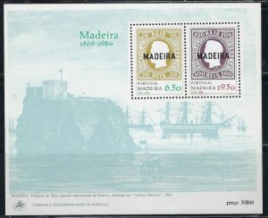 Portugal-Madeira 67a MNH 1980 Souvenir sheet