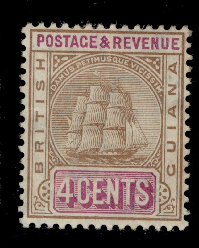 BRITISH GUIANA EDVII SG254, 4c brown and purple, M MINT.