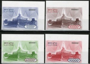 ZAYIX Laos Q7-Q10 MNH Parcel Post Phra That Luang Architecture 100123S59