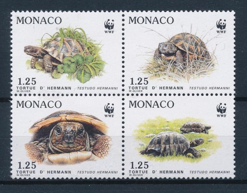 [54207] Monaco 1991 Reptiles WWF Turtles MNH