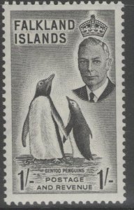 FALKLAND ISLANDS SG180 1952 1/= BLACK MTD MINT