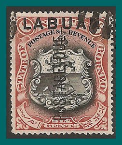 Labuan 1901 Postage Due, Arms, cancelled  #J5,SGD5b