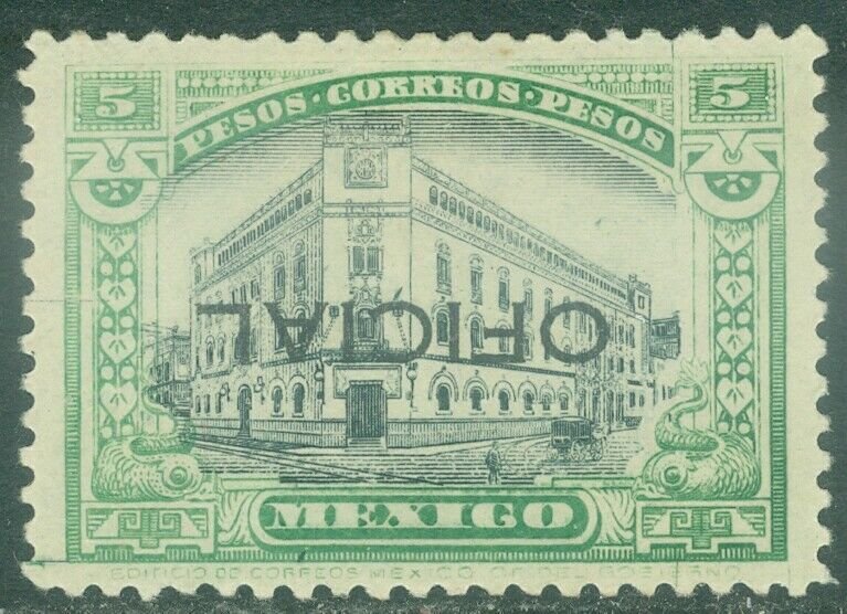 EDW1949SELL : MEXICO 1927-28 Scott #O193a INVT OVPT VF, Mint OG VERY RARE MEPSI