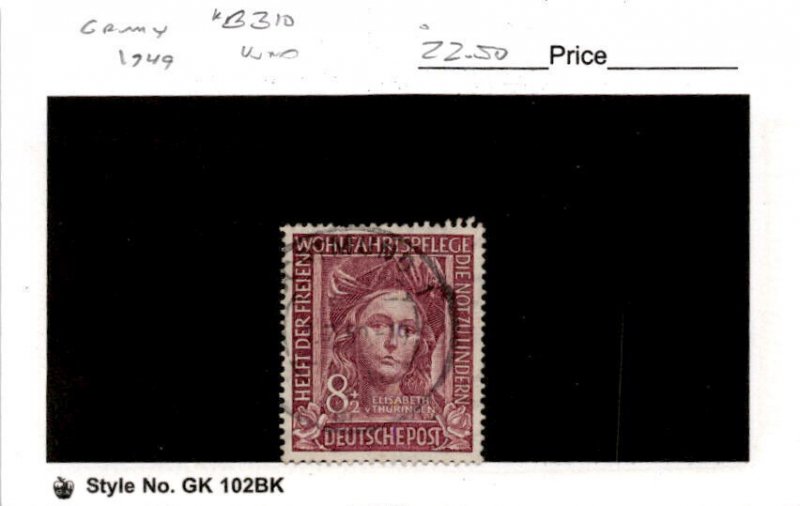 Germany, Postage Stamp, #B310 Used, 1949 St Elisabeth (AE)