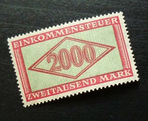 Germany Dt. Reich Revenue Fiscal Tax Stamp 2000 Mark - Us Income Tax B52 