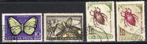 Thematic stamps ROMANIA 1956 INSECT PESTS 2446/9 used