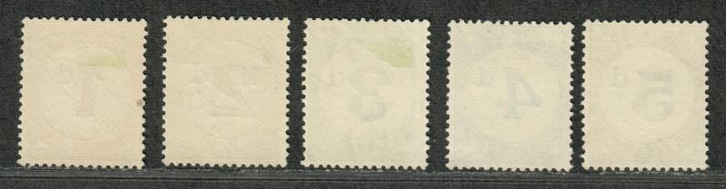 Tristan Da Cunha Sc#J1-5 M/H/VF, Complete Set, Cv. $24