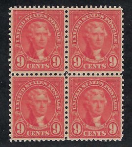 US Scott #561 Mint Block of 4 NH OG VF