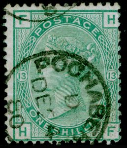 SG150, 1s green plate 13, FINE USED, CDS. Cat £160. HF