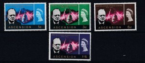 ASCENSION  1966  S G 91 - 94 CHURCHILL SET  MNH 