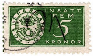 (I.B) Sweden Revenue : Post Office Savings Bank 5Kr