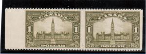 Canada #159b Extra Fine Never Hinged Imperf Pair **With Certificate**