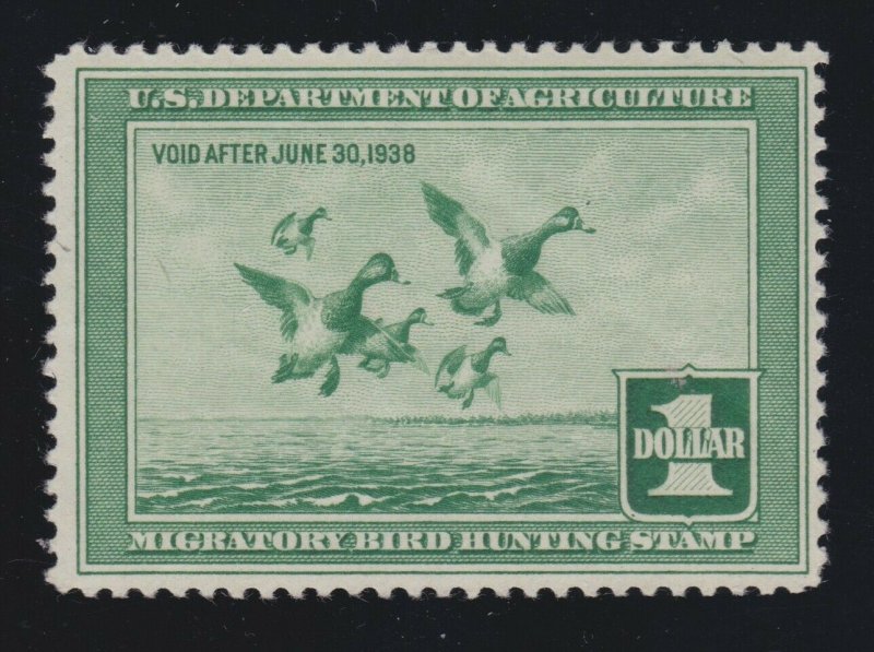 US RW4 $1 Federal Duck Stamp Mint VF OG H SCV $125 