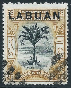 Labuan, Sc #75, 3c Used