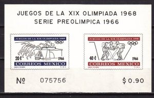 Mexico, Scott cat. 975. Mexico Olympics s/sheet. ^