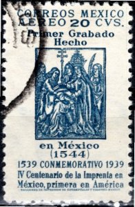 Mexico; 1939: Sc. # C97; Used Single Stamp