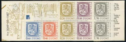 Finland 1987, Definitives booklet, MNH