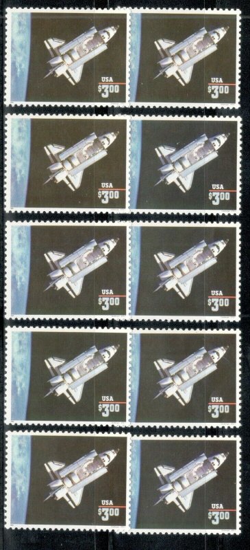 US Postage 2544 Space Shuttle Challenger Wholesale Lot Of 10 Singles Below Face