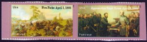 4980 - 4981 1865 Civil War Pair Forever Stamps MNH