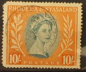 Southern Rhodesia & Nyasaland H/Val Postage Stamp 1954 F/Used Condition SG14
