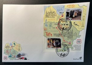 Lithuania Litauen 2024 New train Vilnius-Riga BeePost block FDC