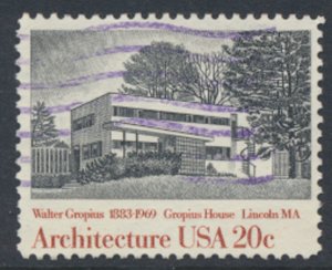USA  SC# 2021  Used Gropius House Architecture Series  1982  see scan