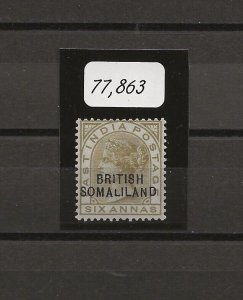 SOMALILAND 1903 SG 19a MINT Cat £350. CERT