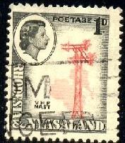 V. H. F. Mast, Rhodesia & Nyasaland stamp SC#159 Used