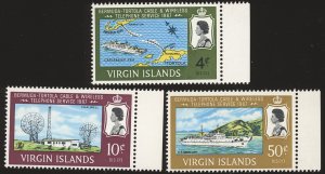 BRITISH VIRGIN ISLANDS Sc 183-85 VF/MNH - 1967 Virgin Islands, Telephone Link