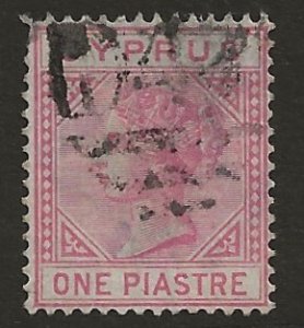 Cyprus 12 1881  one P. fine used
