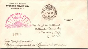 1931 Germany Arctic Graf Zeppelin LZ 127 Polar Flight Cover to Hoboken  NJ
