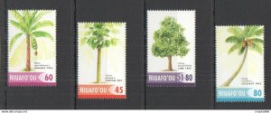 2004 Niuafo'Ou Nature Plants Flora Fruits Trees #421-24 Set ** Pm001