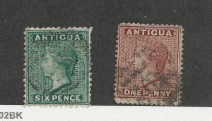 Antigua, Postage Stamp, #7, 8 Used, 1872-73, JFZ