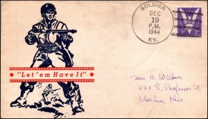 19 Dec 1944 WWII Patriotic Let'm Have It Showing Soldier Sherman 4443