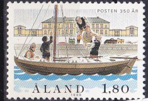 Finland-Aland Isls.  29 MNH 1987 Mail on Sailboat