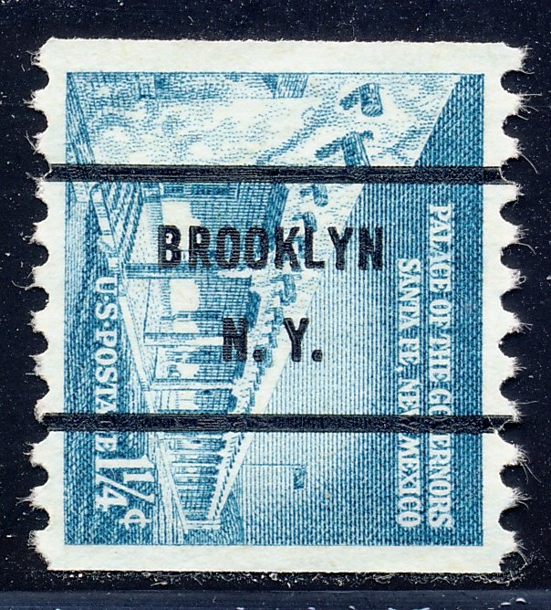 Brooklyn NY, 1054A-71 Bureau Precancel, 1¼¢ coil Palace of Governors