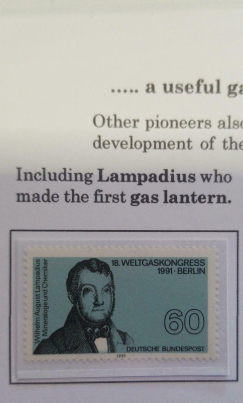 O) 1991 GERMANY, ENERGY - WILHELM AUGUST LAMPADIUS SC 1647 60pf - ENERGY - WORLD 