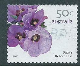 Australia SG 2765d Perf 13   Used  Sturt’s Desert Rose