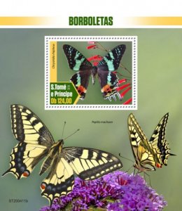 Stamps SÃO TOMÉ AND PRÍNCIPE (2020) - Butterflies/ Blok.