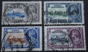 Malaya/Straits Settlements 1935 GV Silver Jubilee set SG 256/259 used