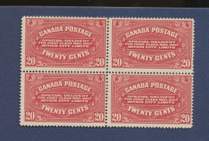 CANADA - Scott E2 - VF MNH block of four -  special delivery =