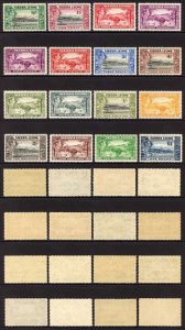 Sierra Leone SG188/200 KGVI Set of 16 U/M Cat 150 pounds