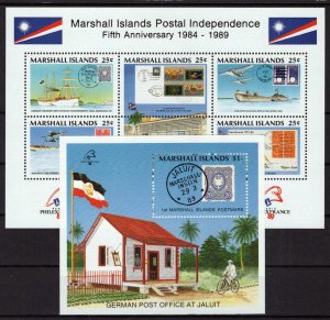 Marshall Islands 230-231 MNH Ships Aviation Stamps on Stamps ZAYIX 0324-M0140