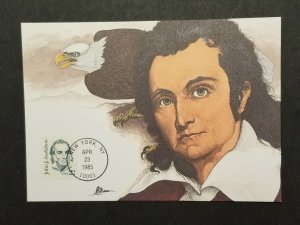 John James Audubon 1985 Stamp Scott 1863  FDC Maxi Card Maximum First Day M190