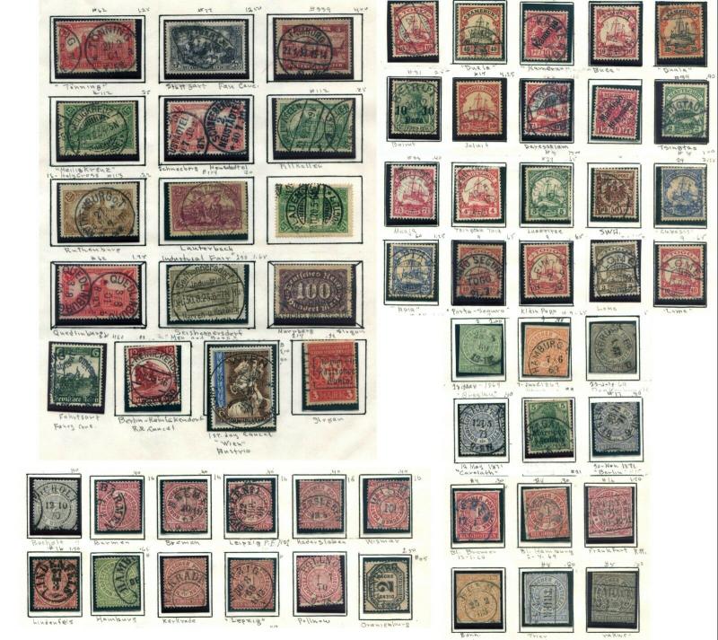 400+ GERMANY States Colonies CANCELLATIONS Specialized Stamps Postage Collection